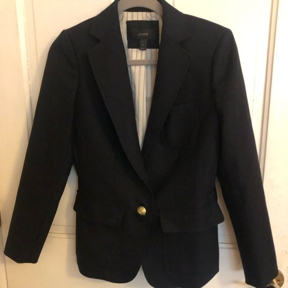 J. Crew Rhodes Wool Blazer Schoolboy Academia Style # C9131 Gold Buttons